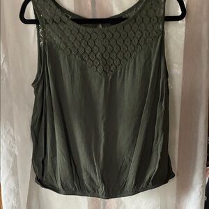 Torrid Olive Green Lace Tank Top